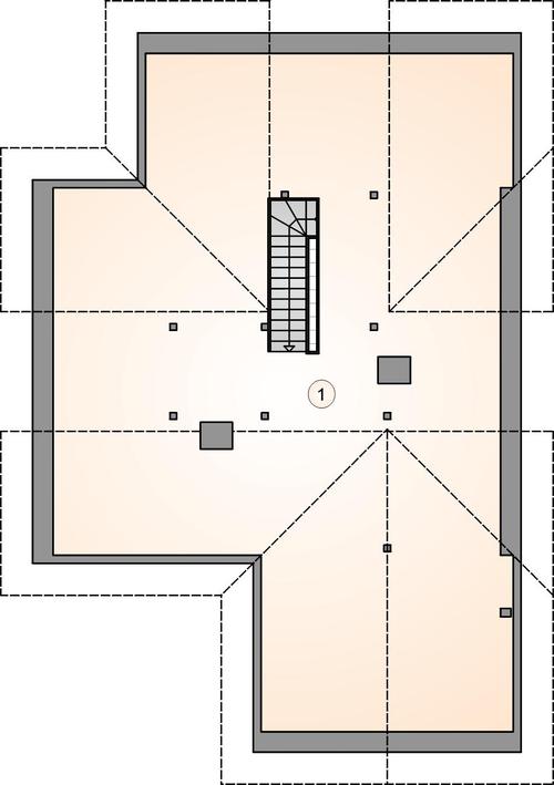 Rzut poddasza POW. 0,0 m²