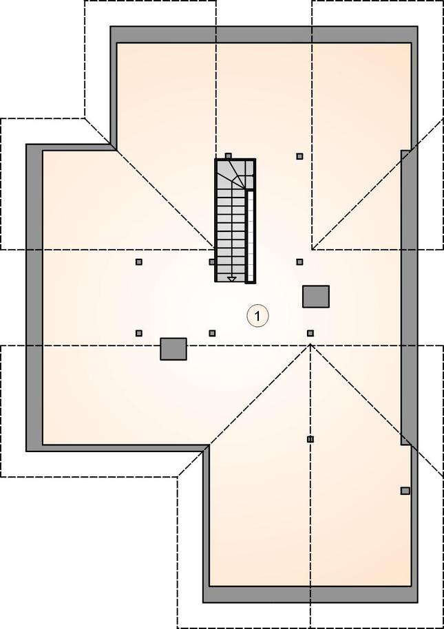 Rzut poddasza POW. 0,0 m²