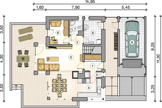 Rzut parteru POW. 0,0 m²