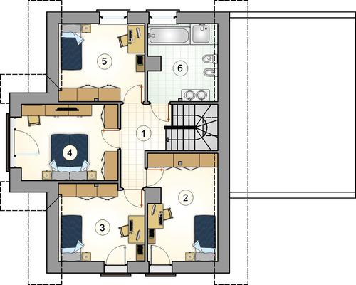 Rzut poddasza POW. 0,0 m²