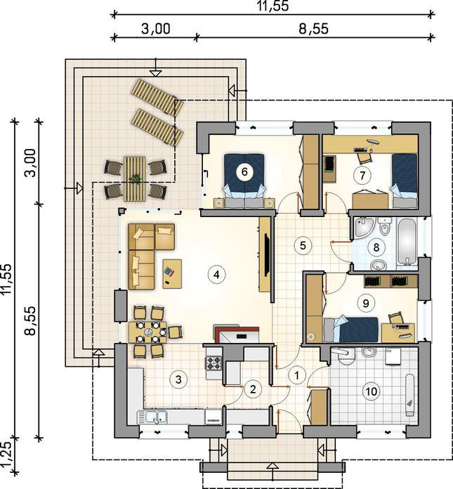Rzut parteru POW. 0,0 m²