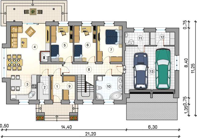Rzut parteru POW. 0,0 m²