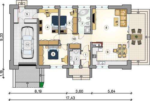 Rzut parteru POW. 0,0 m²