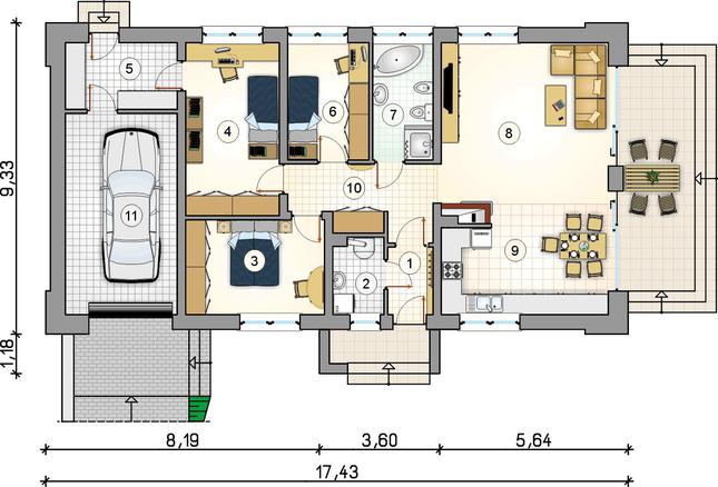 Rzut parteru POW. 0,0 m²