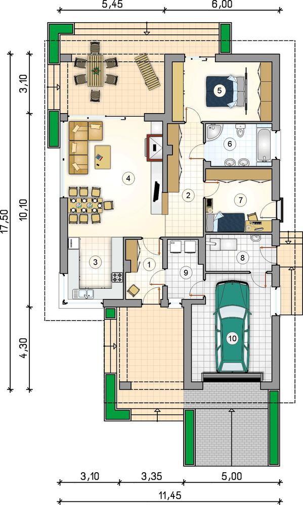 Rzut parteru POW. 0,0 m²