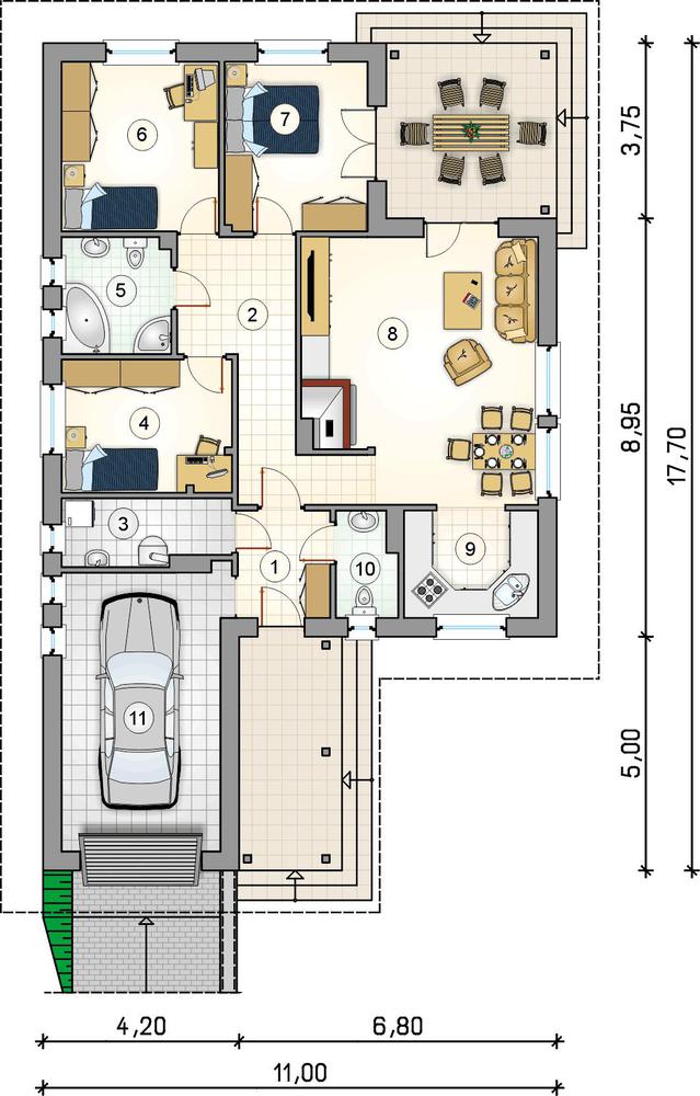 Rzut parteru POW. 0,0 m²