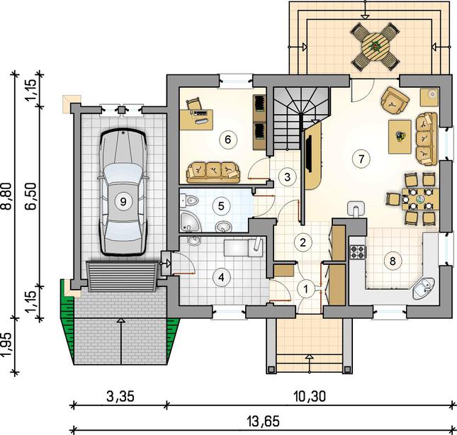 Rzut parteru POW. 0,0 m²
