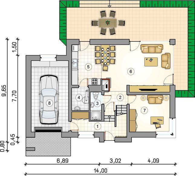 Rzut parteru POW. 0,0 m²
