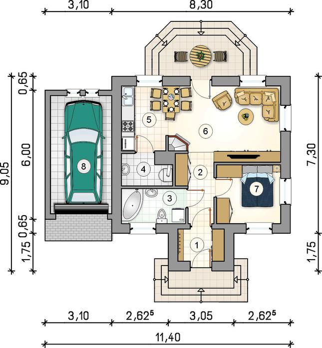 Rzut parteru POW. 0,0 m²