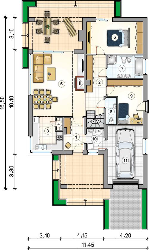 Rzut parteru POW. 0,0 m²