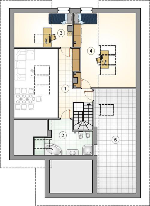 Rzut poddasza POW. 0,0 m²