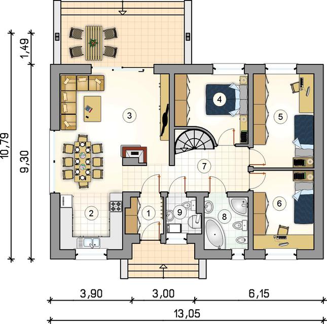 Rzut parteru POW. 0,0 m²