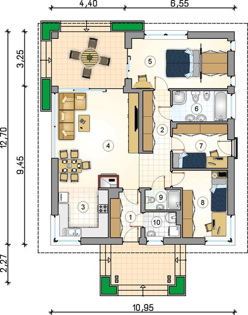 Rzut parteru POW. 0,0 m²