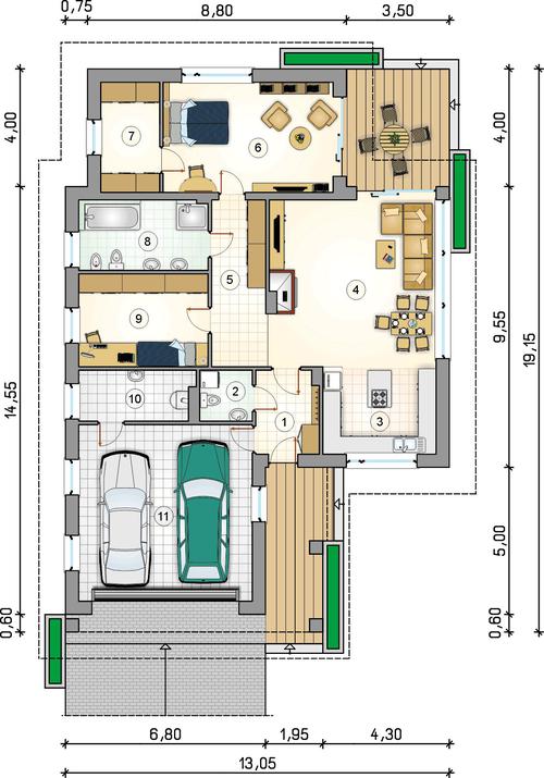 Rzut parteru POW. 0,0 m²