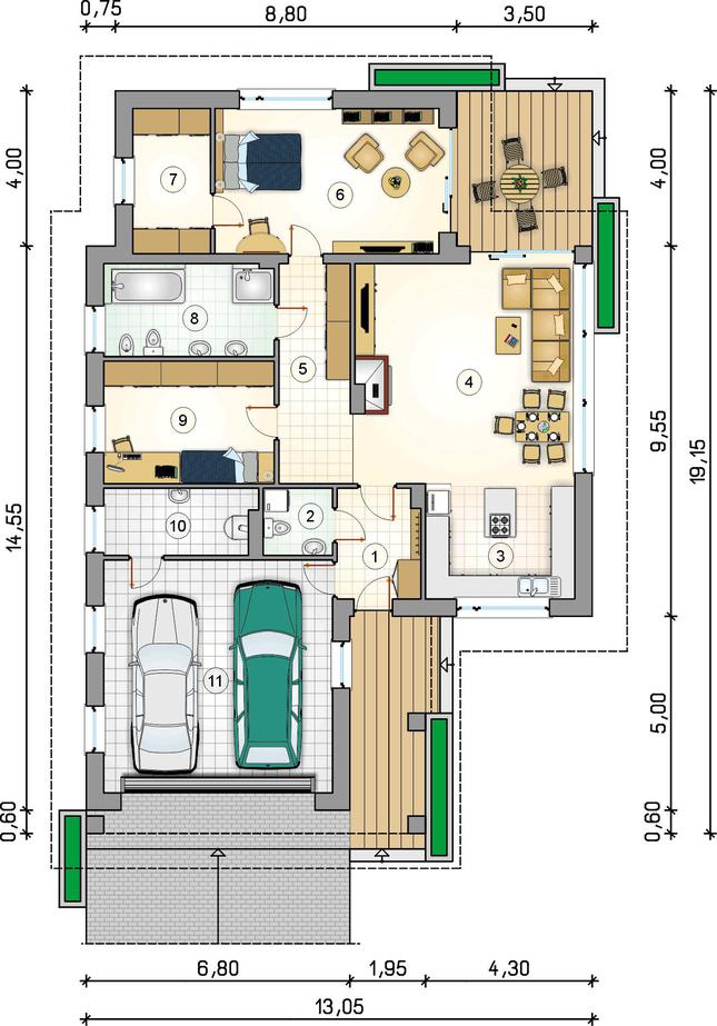 Rzut parteru POW. 0,0 m²