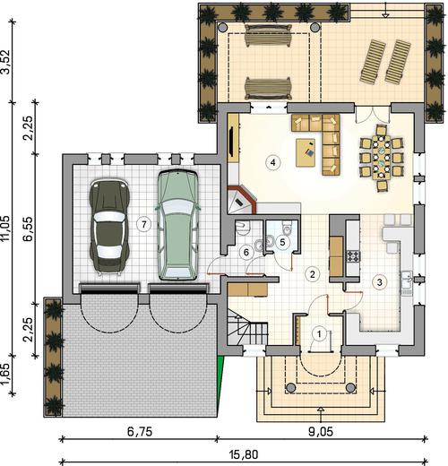 Rzut parteru POW. 0,0 m²