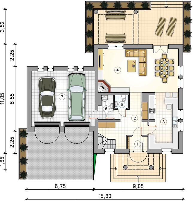 Rzut parteru POW. 0,0 m²