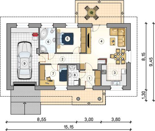 Rzut parteru POW. 0,0 m²