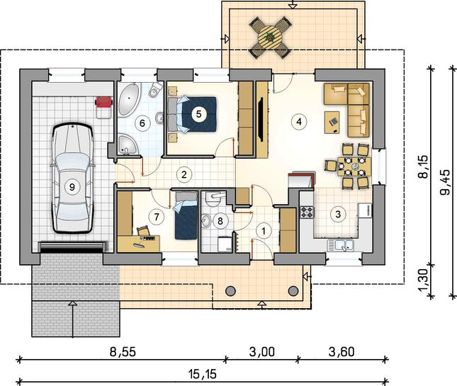 Rzut parteru POW. 0,0 m²