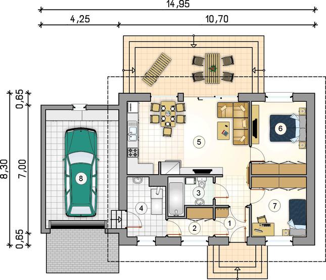 Rzut parteru POW. 0,0 m²