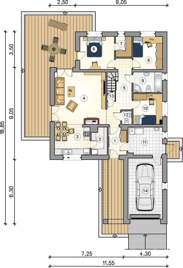 Rzut parteru POW. 0,0 m²