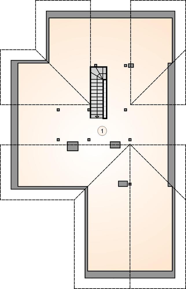Rzut poddasza POW. 0,0 m²