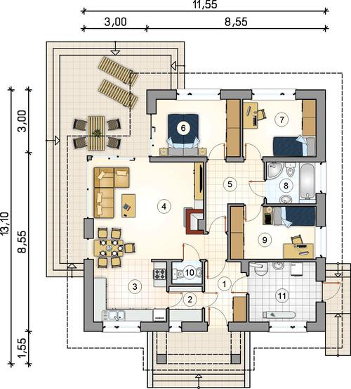 Rzut parteru POW. 0,0 m²