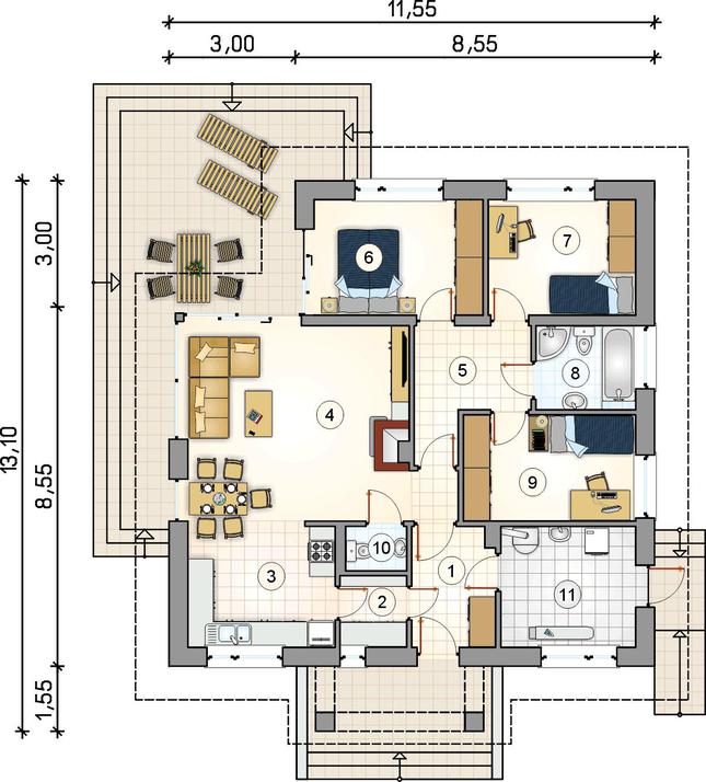 Rzut parteru POW. 0,0 m²