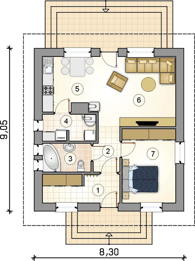 Rzut parteru POW. 0,0 m²