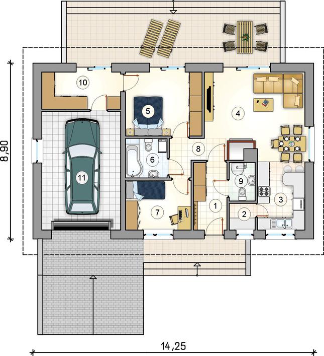 Rzut parteru POW. 0,0 m²