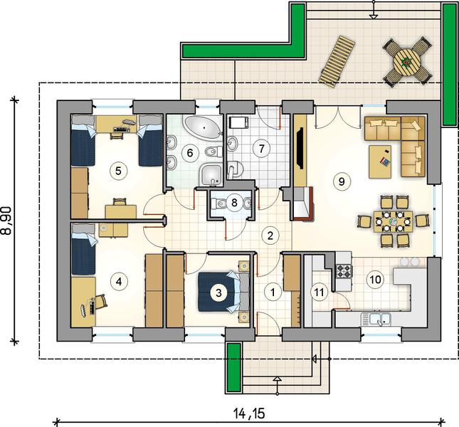 Rzut parteru POW. 0,0 m²