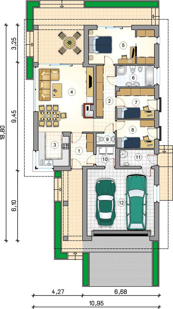 Rzut parteru POW. 0,0 m²
