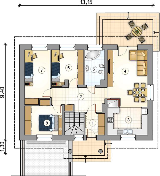 Rzut parteru POW. 0,0 m²