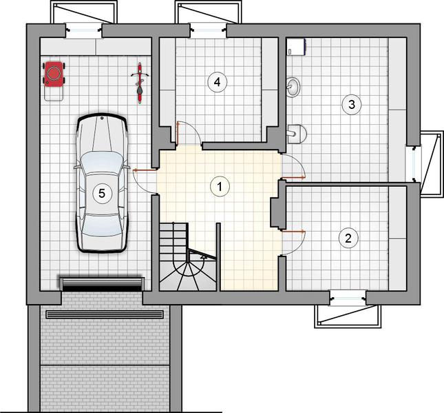 Rzut piwnicy POW. 0,0 m²
