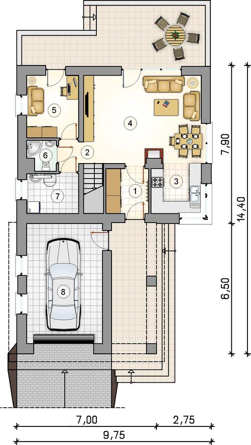 Rzut parteru POW. 0,0 m²