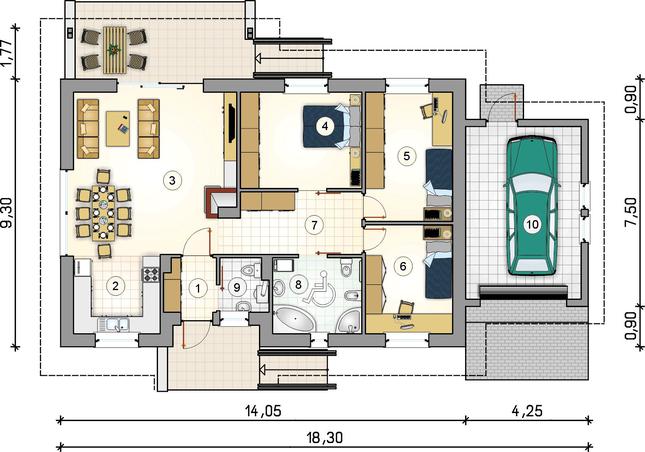 Rzut parteru POW. 0,0 m²
