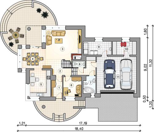 Rzut parteru POW. 0,0 m²