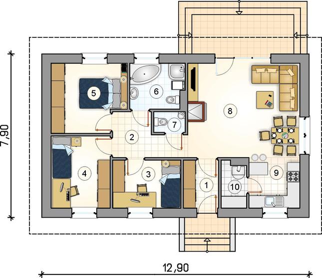 Rzut parteru POW. 0,0 m²