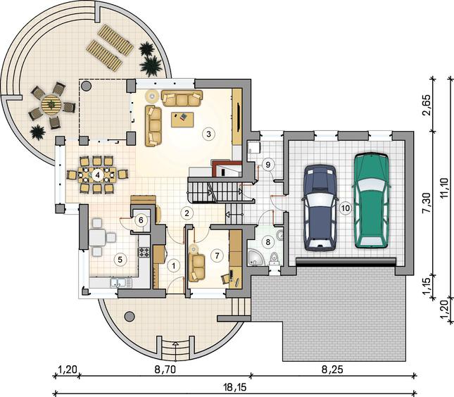 Rzut parteru POW. 0,0 m²