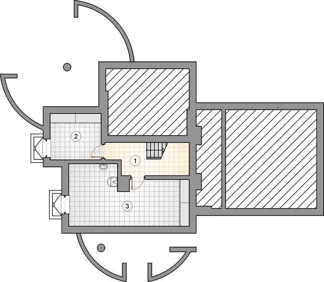 Rzut piwnicy POW. 0,0 m²