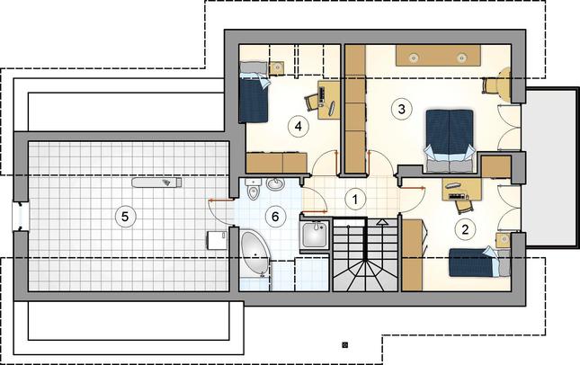 Rzut poddasza POW. 0,0 m²