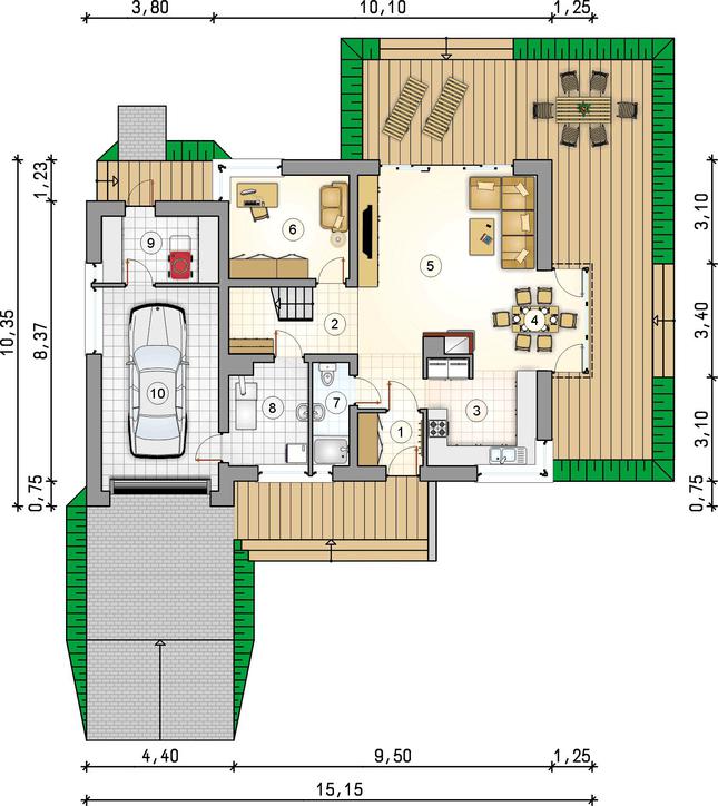 Rzut parteru POW. 0,0 m²