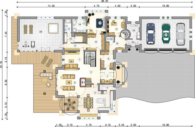 Rzut parteru POW. 0,0 m²