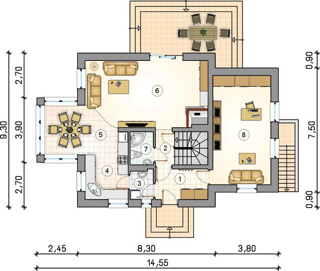 Rzut parteru POW. 0,0 m²
