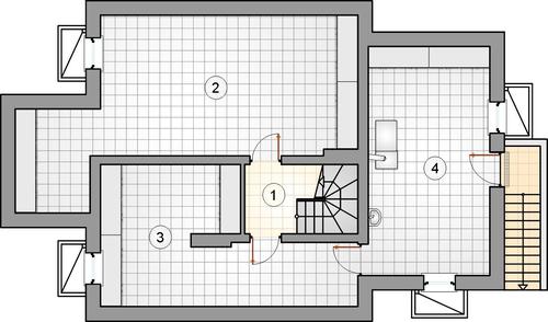 Rzut piwnicy POW. 0,0 m²