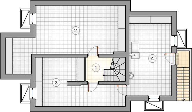 Rzut piwnicy POW. 0,0 m²