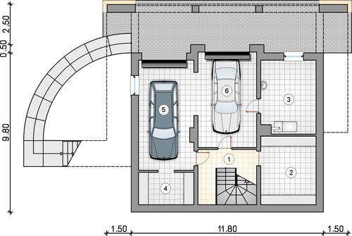 Rzut piwnicy POW. 0,0 m²