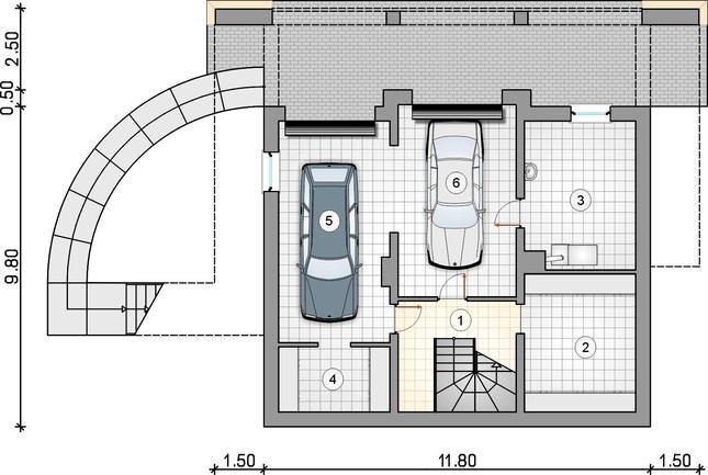 Rzut piwnicy POW. 0,0 m²