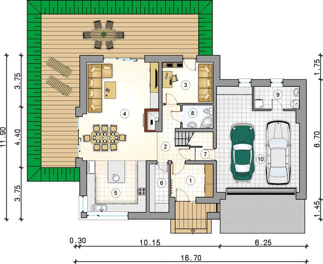 Rzut parteru POW. 0,0 m²