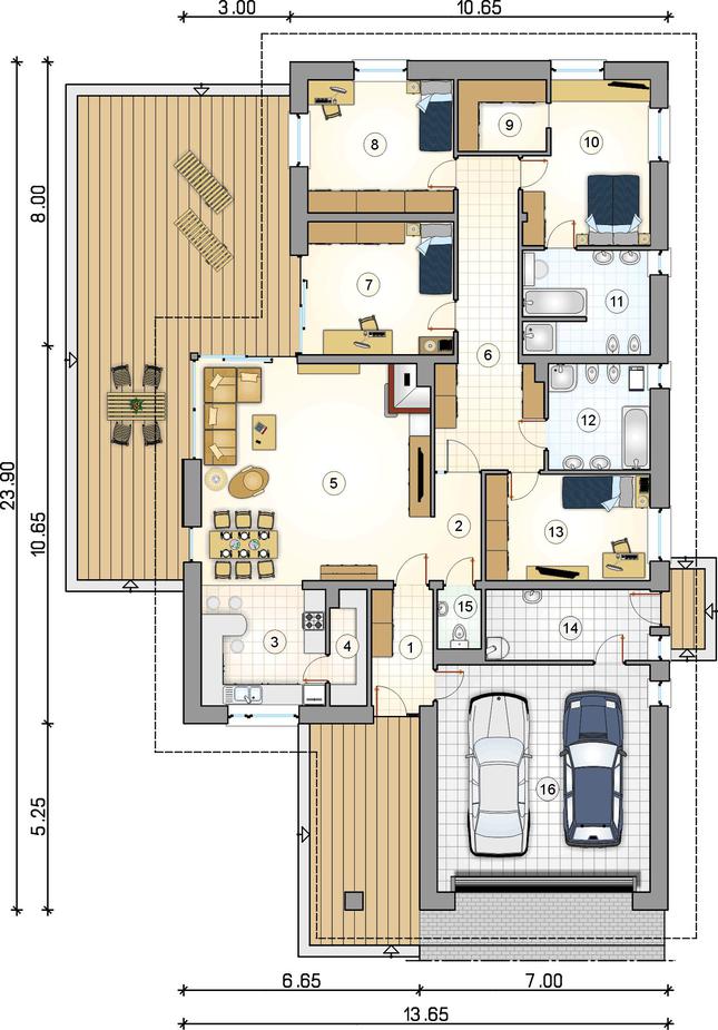 Rzut parteru POW. 0,0 m²